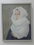 женщина в оренбургской шали картина