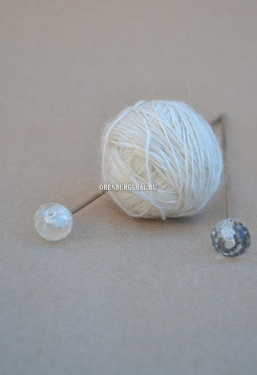White yarn with thread