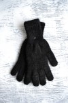 Downy black gloves