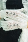 White lacy gloves