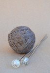 Gray yarn with thread