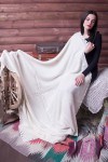 Оренбургский пуховый платок - Big downy shawl "Warm motives"