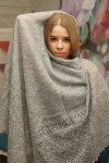 Light gray downy shawl
