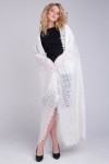 Оренбургский пуховый платок - Original white downy shawl "Temptation"