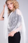 Delicate stole with Swarovski crystals "Morning star"