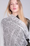 White warm lacy shawl "Warmless"
