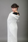 White downy shawl 130x130