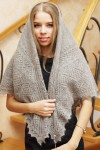 Gray downy shawl 115x115